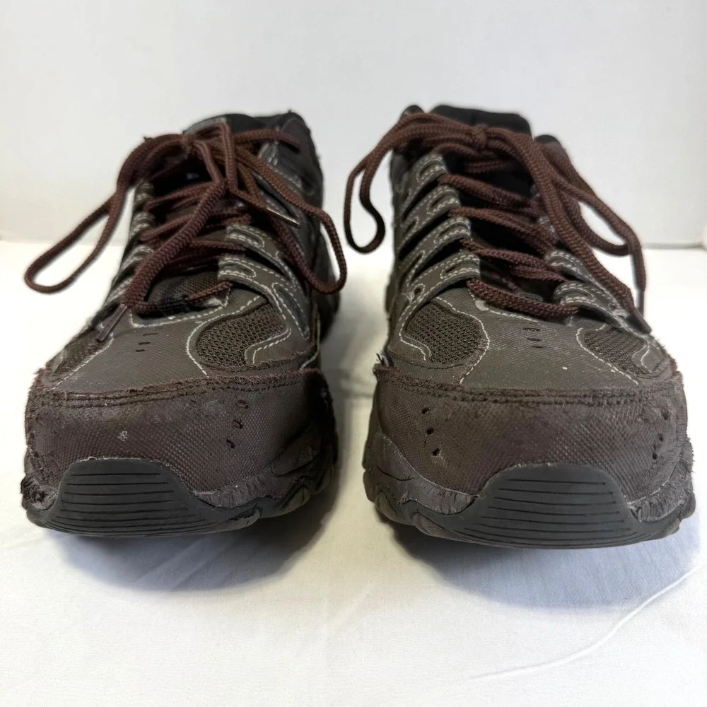 Skechers Men's Work RF Cankton Steel Toe Blk/Char. Shoes Size 9.5 #77055